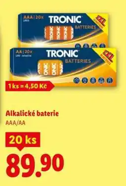 Lidl ALKALICKÉ BATERIE nabídka