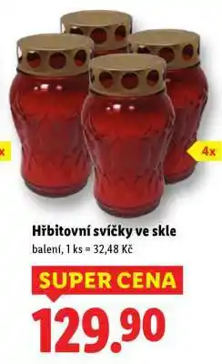 Lidl HŘBITOVNÍ SVÍČKY VE SKLE nabídka