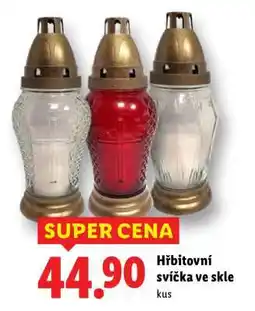 Lidl HŘBITOVNÍ SVÍČKA VE SKLE nabídka