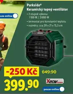 Lidl PARKSIDE Keramický topný ventilátor nabídka