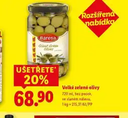 Lidl Velké zeleé olivy nabídka