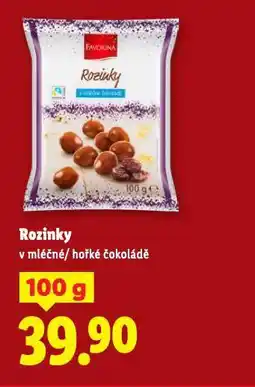 Lidl Rozinky v čokoládě nabídka