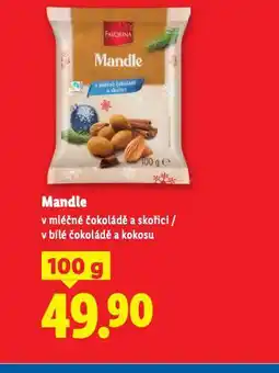 Lidl Mandle v čokoládě nabídka