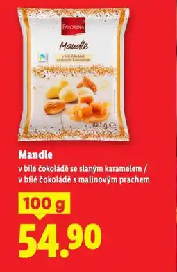 Lidl Mandle v čokoládě nabídka