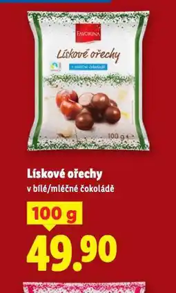 Lidl Lískové ořechy v čokoládě nabídka