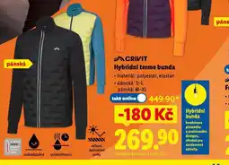 Lidl Pánská hybridní termo bunda nabídka