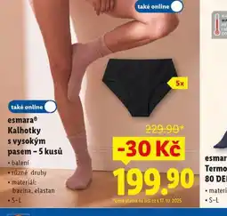 Lidl Kalhotky s vysokým pasem nabídka