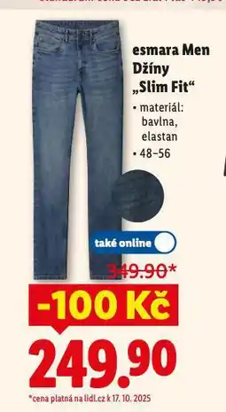 Lidl Džíny slim fit nabídka