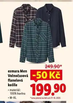 Lidl Volnočasová flanelová košile nabídka