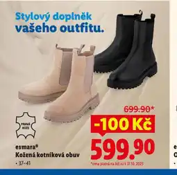 Lidl Kožená kotníková obuv nabídka