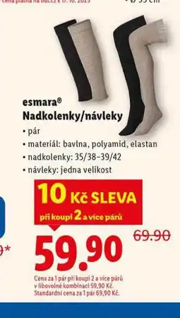 Lidl Nadkolenky / návleky nabídka