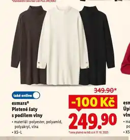 Lidl Pletené šaty s podílem vlny nabídka