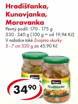 CBA Hradišťanka, Kunovjanka, Moravanka nabídka