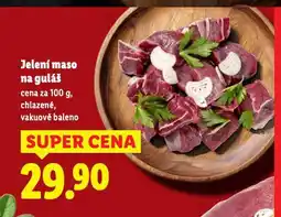 Lidl Jelení maso na guláš nabídka