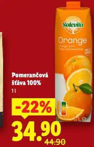 Lidl Pomerančová šťáva nabídka