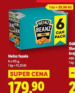Lidl Heinz fazole nabídka