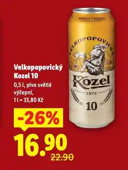 Lidl Pivo velkopopovický kozel nabídka