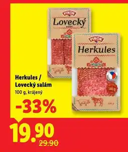 Lidl Lovecký salám nabídka