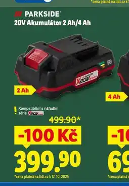 Lidl Parkside akumulátor nabídka