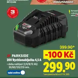 Lidl Parkside rychlonabíječka nabídka