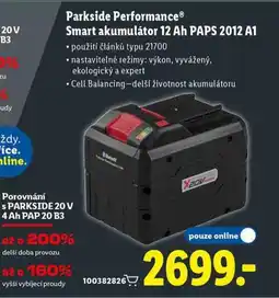 Lidl Parkside performance smart akumulátor nabídka