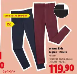Lidl Esmara kids legíny nabídka