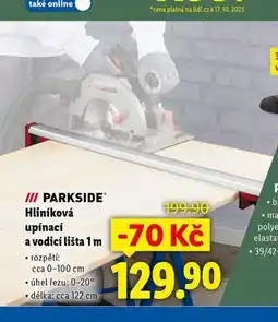 Lidl Parkside hliníková upínací a vodicí lišta nabídka