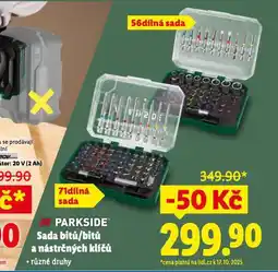 Lidl Parkside sada bitů a nástrčných klíčů nabídka