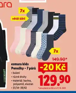 Lidl Esmara kids ponožky nabídka