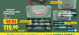 Lidl Parkside sada hmoždinek, háčků. hřebíků a pásků nabídka