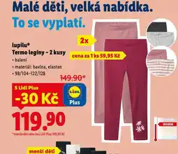 Lidl Lupilu termo legíny nabídka