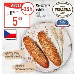 Globus Celozrnný rohlik nabídka