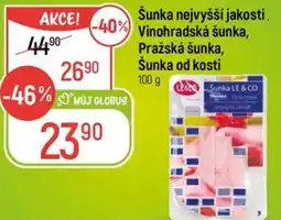 Globus Šunka nejvyšší jakosti, Vinohradská šunka, Pražská šunka, Šunka od kosti nabídka
