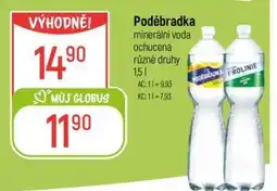 Globus Poděbradka minerální voda ochucená nabídka