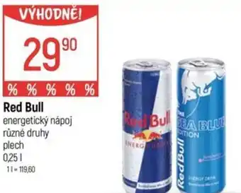 Globus Red Bull energetický nápoj nabídka