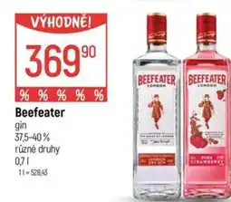 Globus Beefeater gin nabídka