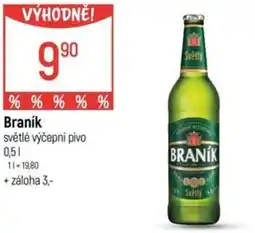 Globus Braník světlé výčepní pivo nabídka