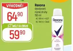 Globus Rexona deodorant nabídka