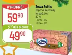 Globus Zewa Softis papírové kapesníky 4vrstvé, box nabídka