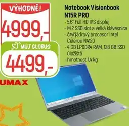 Globus Notebook Visionbook N15R PRO nabídka