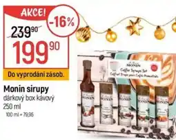 Globus Monin sirupy dárkový box kávový nabídka