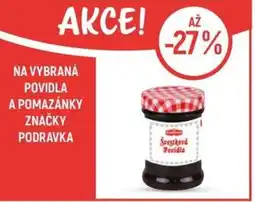 Globus Na vybraná povidla a pomazánky značky podravka nabídka