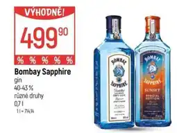 Globus Bombay Sapphire gin nabídka