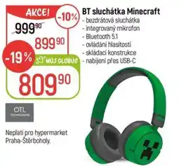 Globus BT sluchátka Minecraft nabídka
