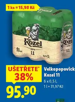 Lidl Velkopopovický Kozel 11 nabídka