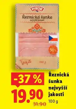 Lidl Řeznická šunka nejvyšší jakosti nabídka