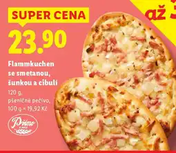 Lidl Flammkuchen se smetanou, šunkou a cibulí nabídka