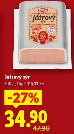 Lidl Játrový sýr nabídka