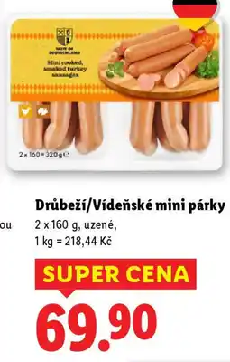 Lidl Drůbeží/Vídeňské mini párky nabídka