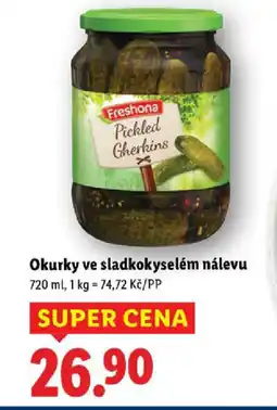 Lidl Okurky ve sladkokyselém nálevu nabídka